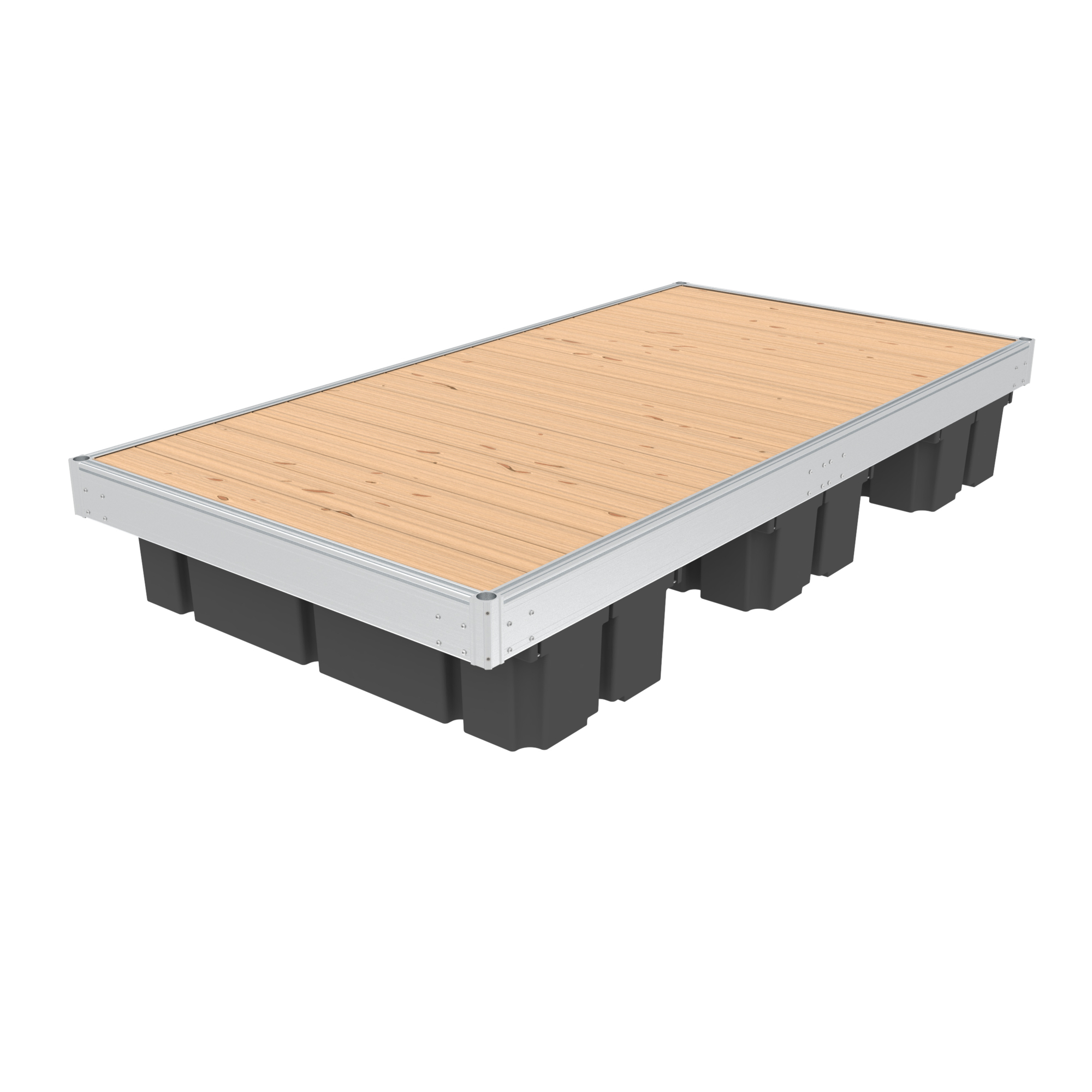 Multinautic, QPF-495 Aluminum Floating Dock Kit w/Cedar Decking, Length 116 in, Width 60 in, Model# 21569